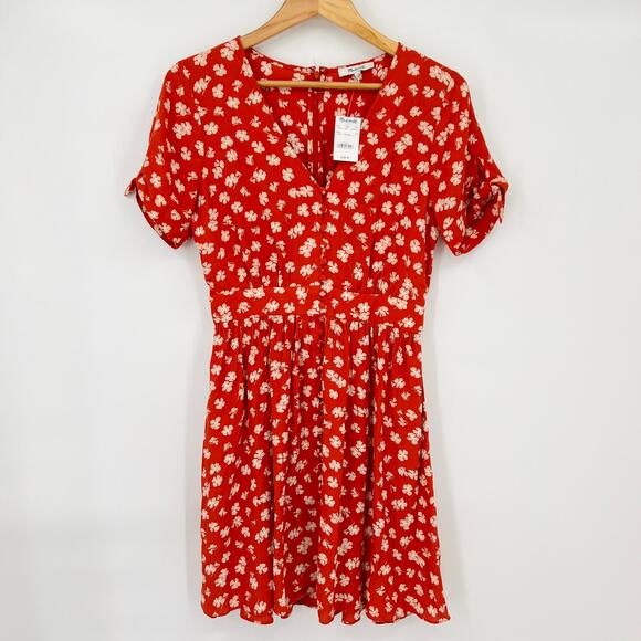 NWT $128 Madewell AO276 Button-Front Tie-Sleeve Retro Dress Size 2 - Picture 2 of 7